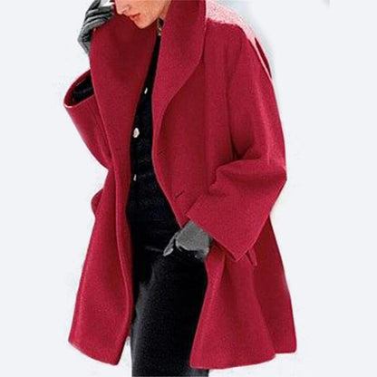 Winter Pure Color Wool Coat