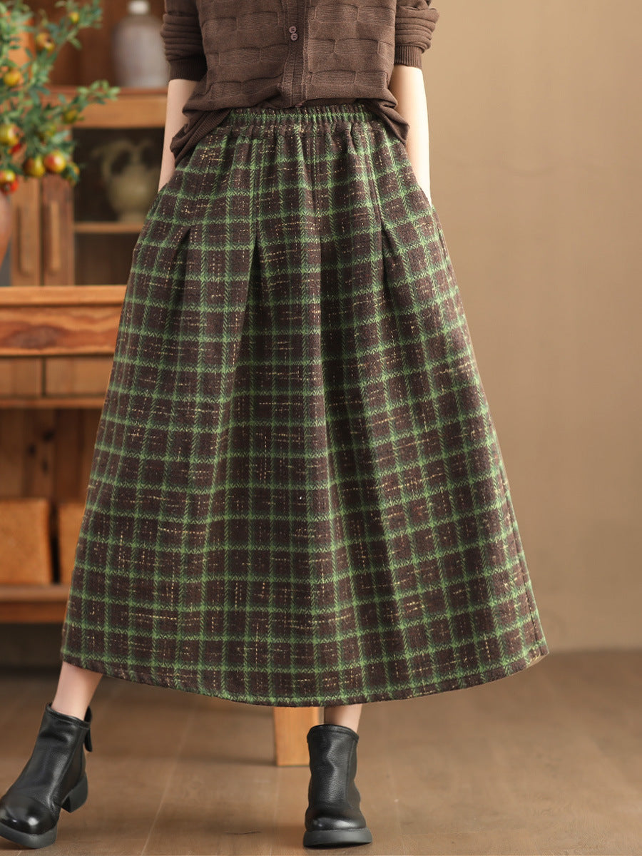 Vintage Thicken A Line Skirts-Skirts-Coffee-One Size-Free Shipping Leatheretro