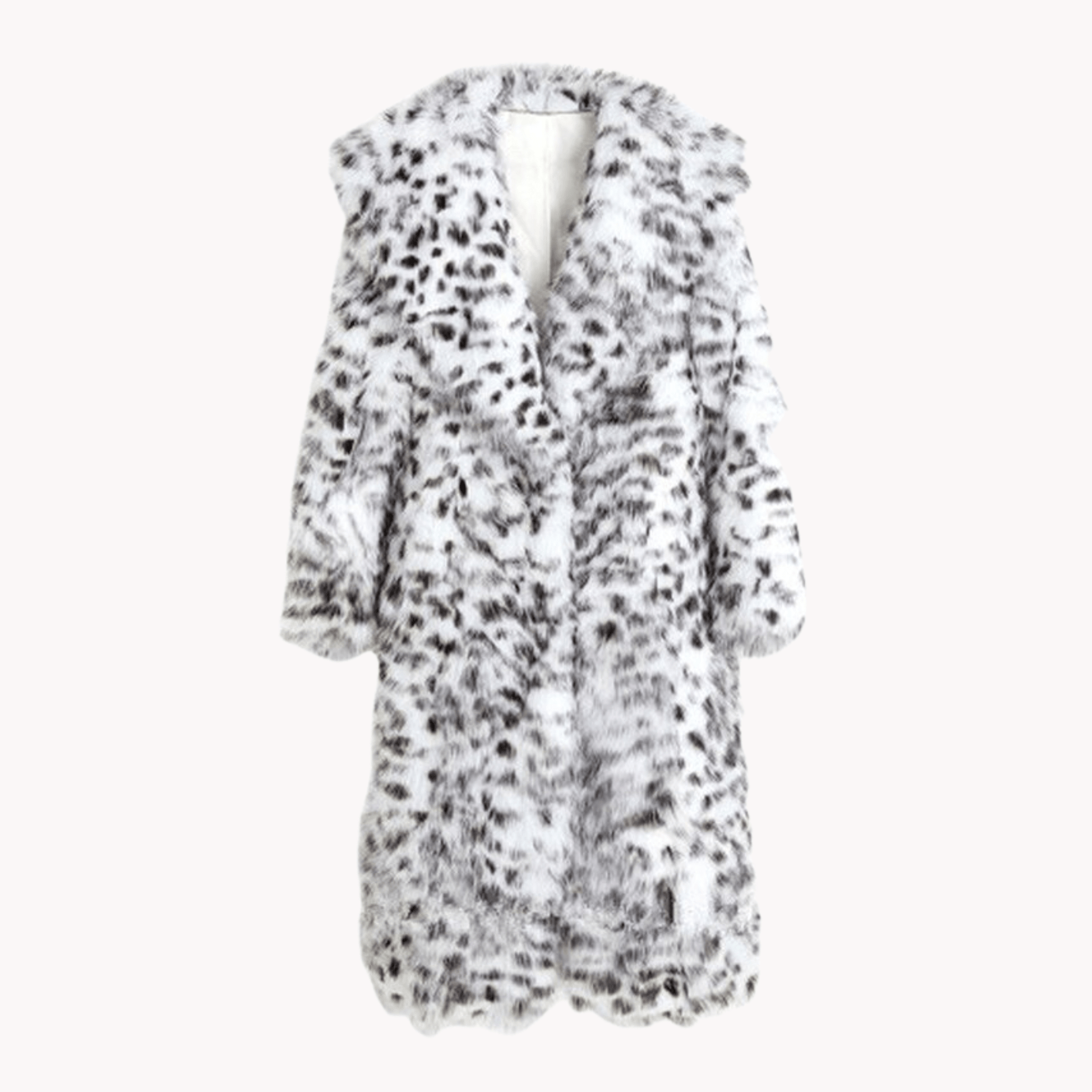 Snow Leopard Faux Fur Coat - Kelly Obi New York